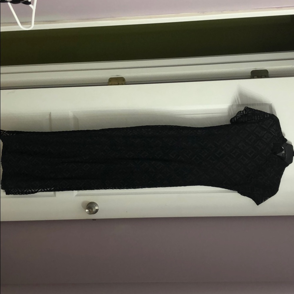 long black see through cheongsam